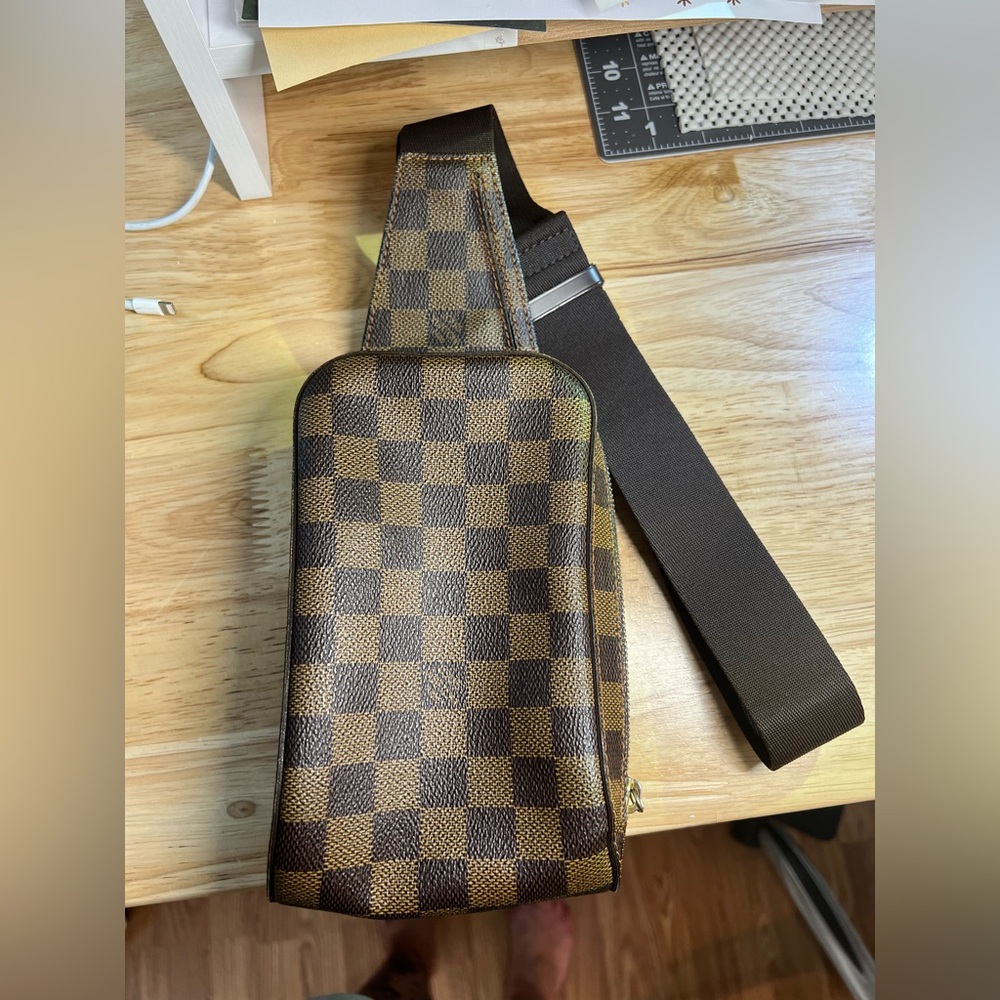 Authentic Louis Vuitton Geronimos Damier Ebene Sling Bag